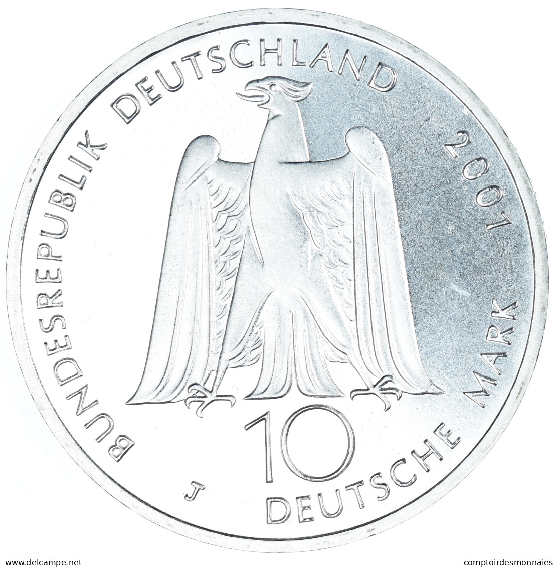 Monnaie, République Fédérale Allemande, 10 Mark, 2001, Hamburg, 200th - Herdenkingsmunt