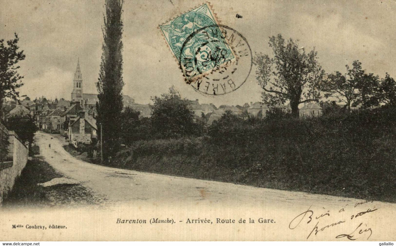 BARENTON ARRIVEE ROUTE DE LA GARE - Barenton