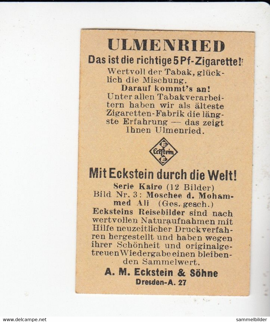 Mit Eckstein Durch Die Welt Serie Kairo Moschee D. Mohammed All   #3 Von 1928 - Other Brands