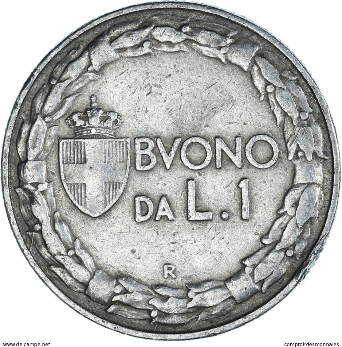 Monnaie, Italie, Vittorio Emanuele III, Lira, 1922, Rome, B+, Nickel, KM:62 - 1 Lira