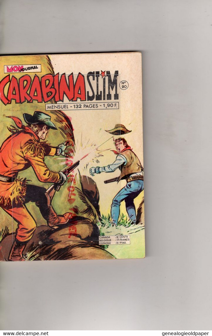 CARABINA SLIM - SERIE MON JOURNAL- N°  90- 5 MARS 1975 -PETIT FORMAT - Mon Journal