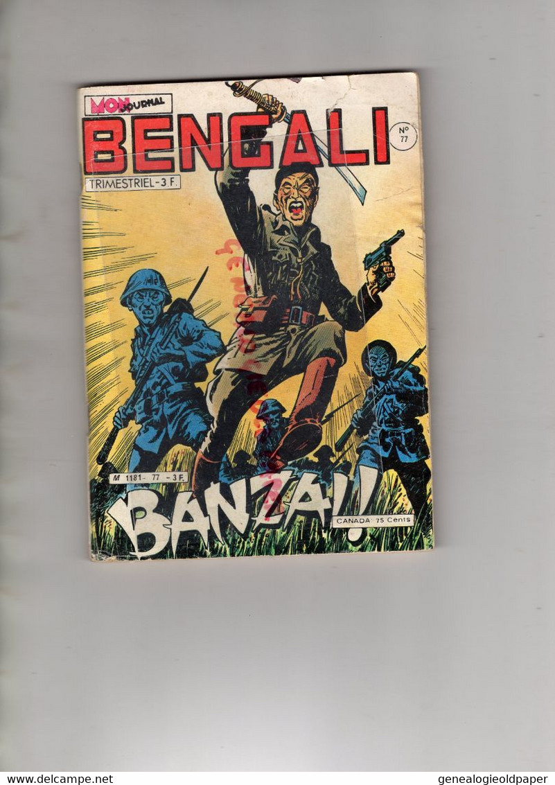 BENGALI- SERIE MON JOURNAL- N° 77- 10 DECEMBRE 1979  -PETIT FORMAT - Mon Journal