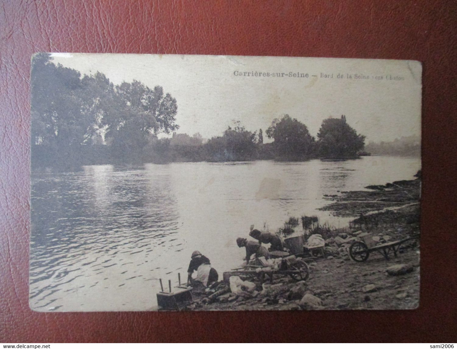 78 CARRIERES SUR SEINE BORD DE LA SEINE VERS CHATOU LAVANDIERES - Carrières-sur-Seine