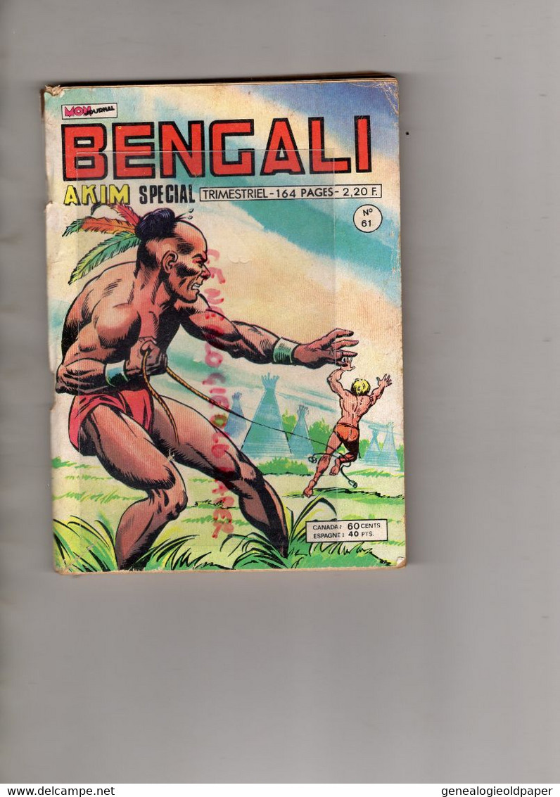 BENGALI-  AKIM SPECIAL - SERIE MON JOURNAL- N°  61- 5 DECEMBRE 1975 -   -PETIT FORMAT - Mon Journal