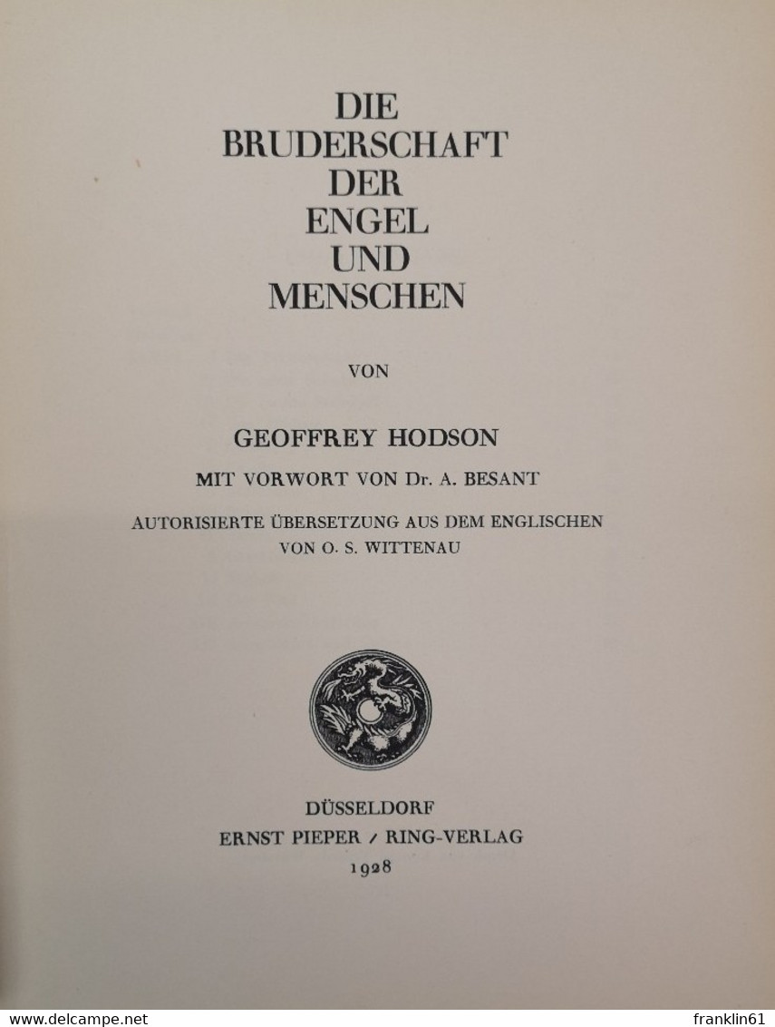 Die Bruderschaft Der Engel Und Menschen. - Philosophy