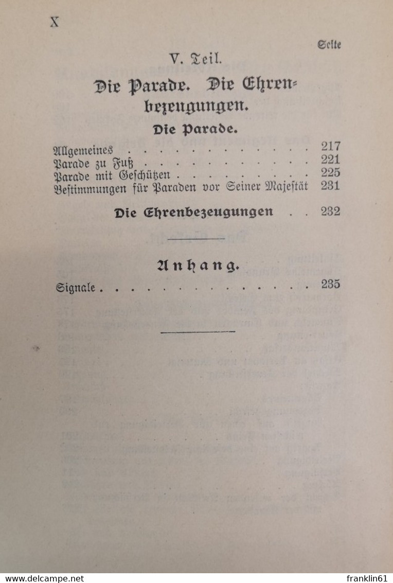 Exerzier-Reglement für die Feldartillerie. Vom 26. März 1907.