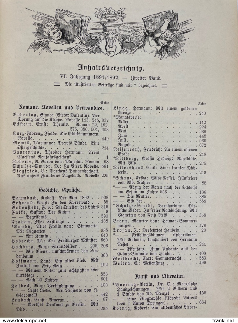 Velhagen & Klasings Monatshefte : VI. Jahrgang 1891/1892, II.Band. - Autres & Non Classés