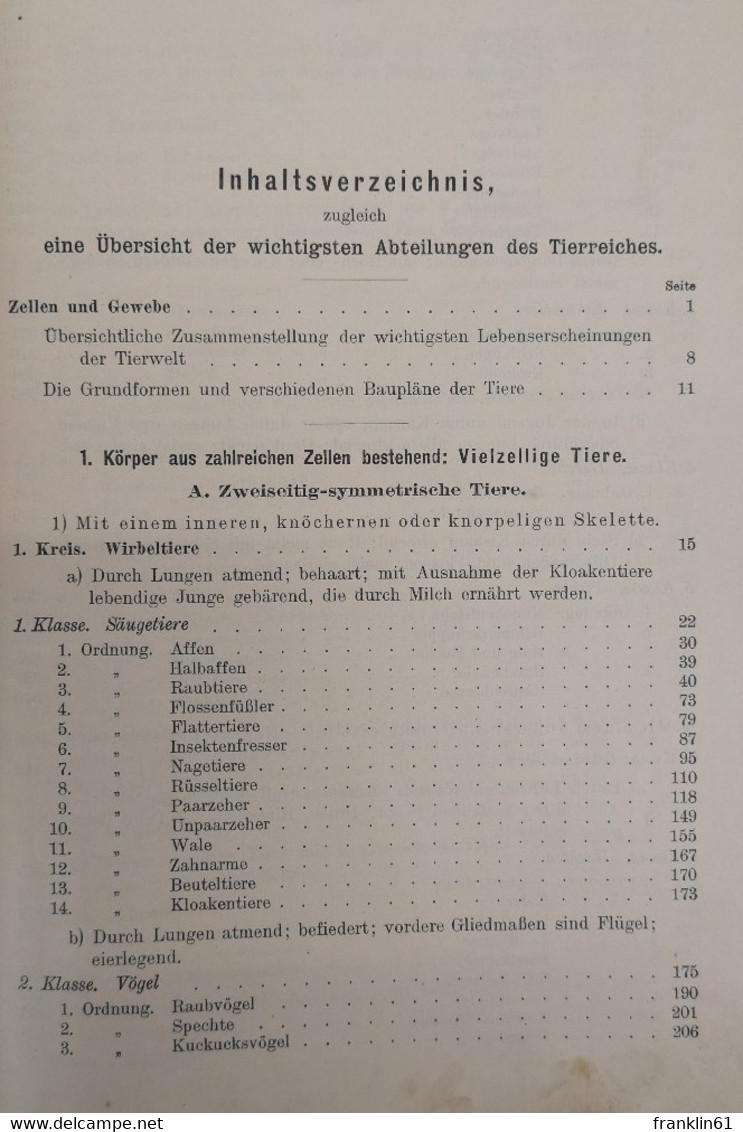 Lehrbuch Der Zoologie Für Höhere Lehranstalten Und Die Hand Des Lehrers, Sowie Für Alle Freunde Der Natur. - Schulbücher