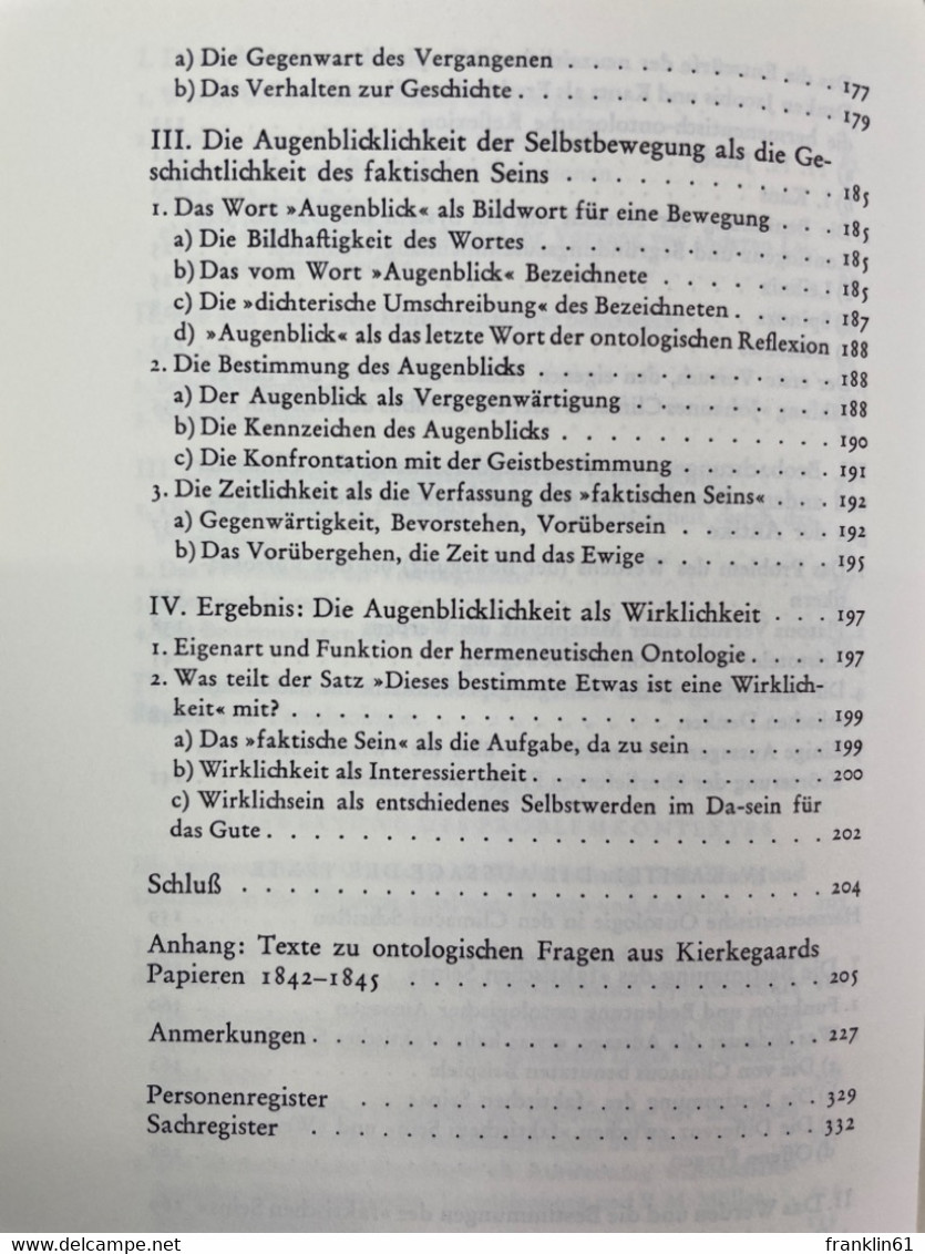 Hermeneutische Ontologie in den Climacus-Schriften Sören Kierkegaards.