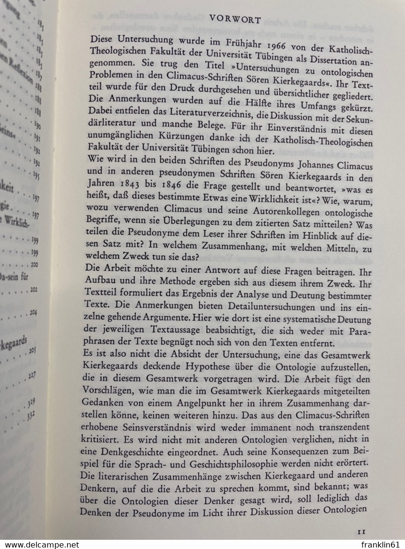 Hermeneutische Ontologie in den Climacus-Schriften Sören Kierkegaards.