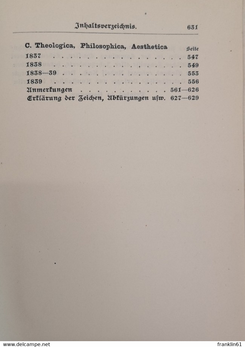 Zweiter Teil: Die Tagebücher 1832-1839. - Filosofía