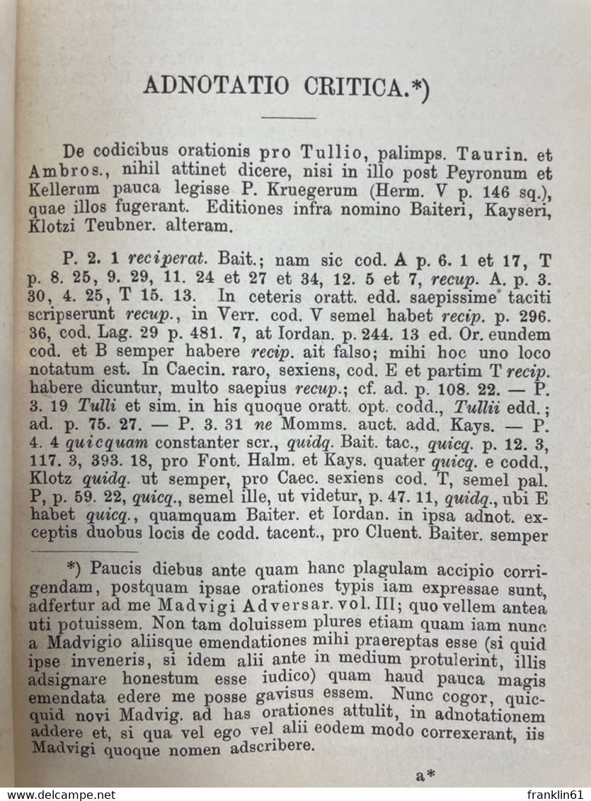 M. Tulli Ciceronis Scripta Quae Manserunt Omnia. Partis II, VOL.II. - Philosophy