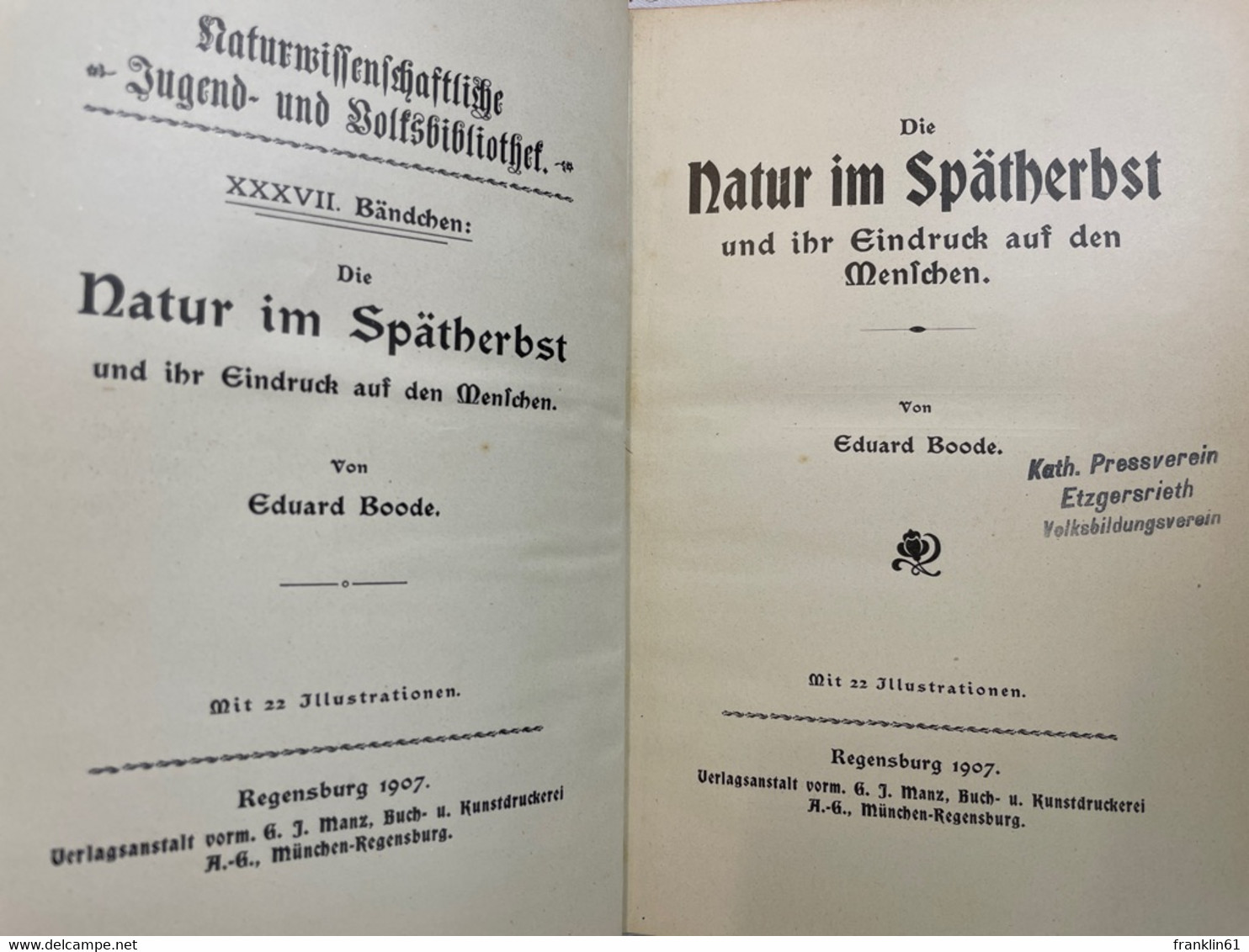 Die Natur Im Spätherbst Und Ihr Eindruck Auf Den Menschen. - Animales