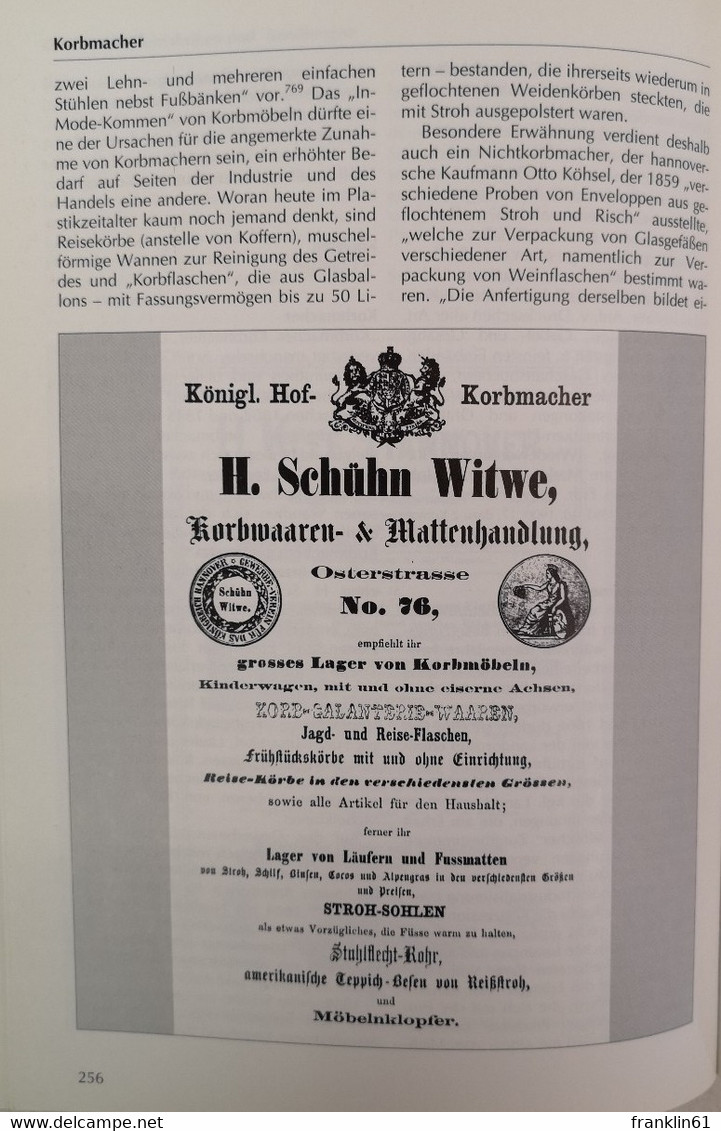 Agenten, Bader Und Copisten. Hannoversches Gewerbe-ABC 1800 - 1900. - Léxicos