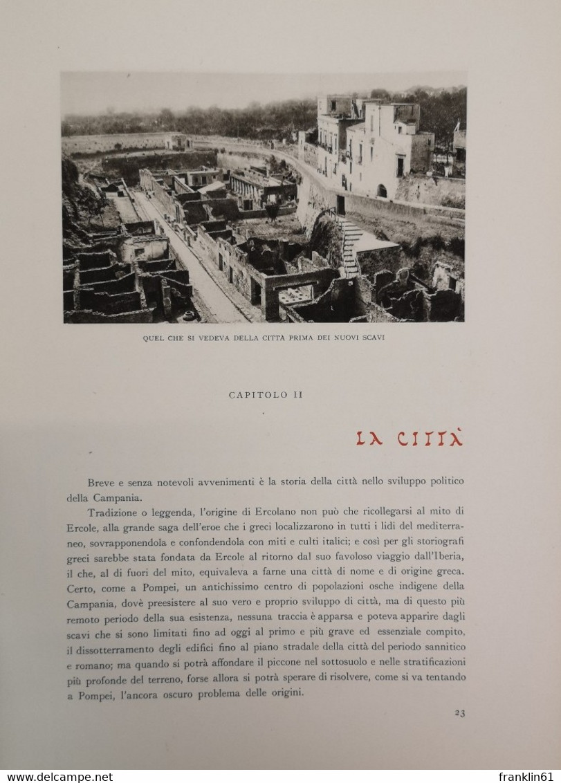 Ercolano. Visioni Italiche. Raccolta Diretta Da Cesare Rossi E Marco Boroli. - Archäologie