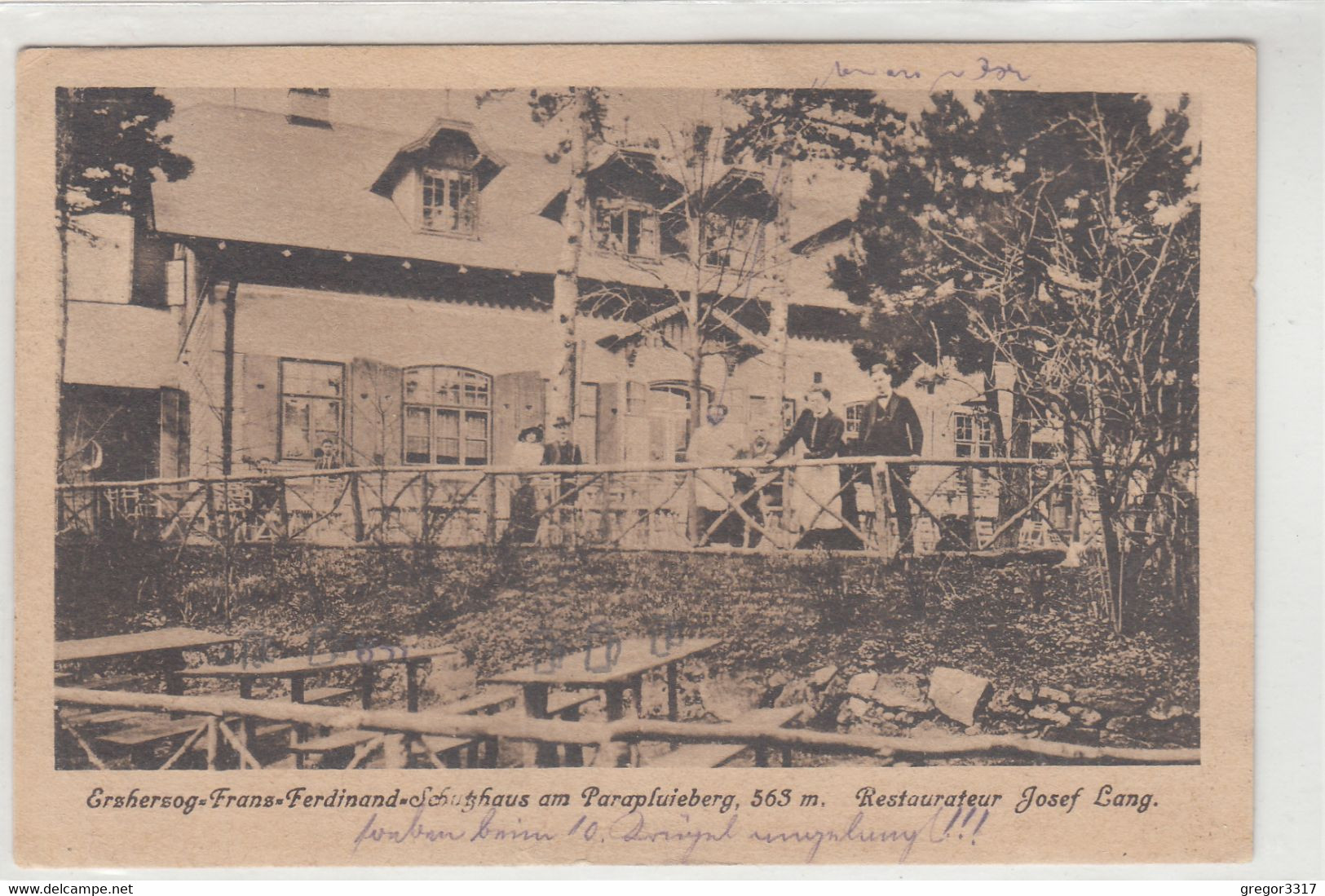 B8751) Josef Lang - Restaurant Am PARAPLUIEBERG - Perchtoldsdorf - Erzherzog Franz Ferdinand Schutzhaus ALT ! 1918 - Perchtoldsdorf