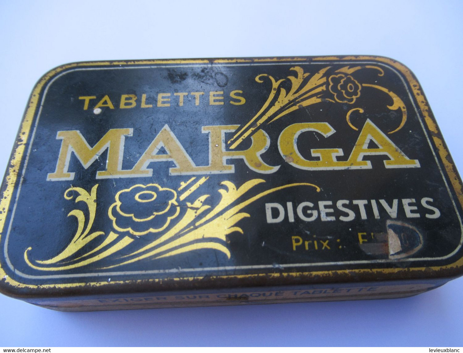 Boite Métallique/Pharmacie/Tablettes MARGA Digestives/Coopération Pharmaceutique Française/MELUN/Vers 1930-1960  BFPP224 - Boîtes