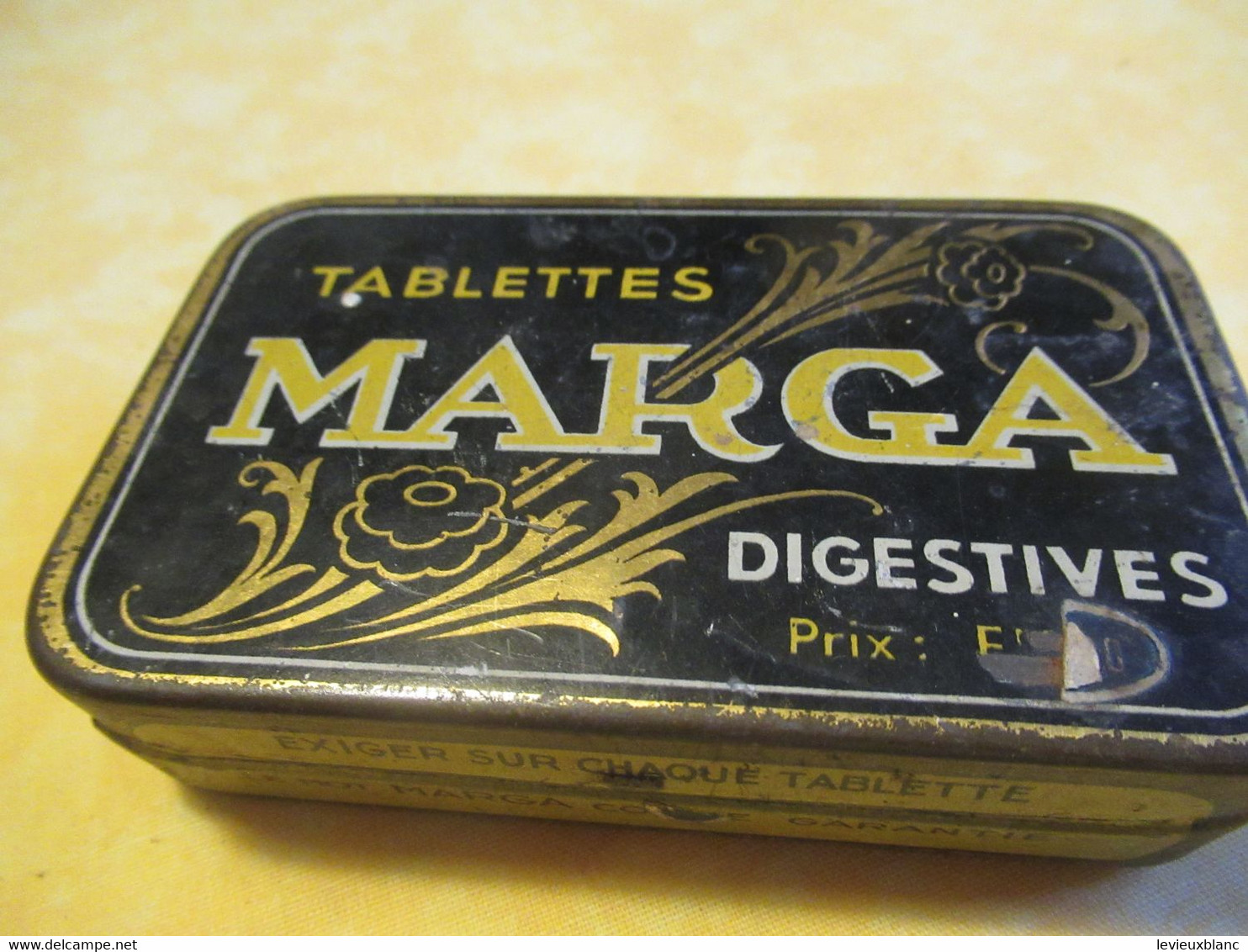 Boite Métallique/Pharmacie/Tablettes MARGA digestives/Coopération Pharmaceutique Française/MELUN/Vers 1930-1960  BFPP224
