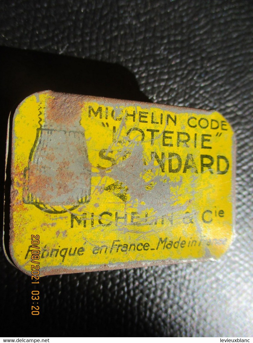 Boite Métallique/MICHELIN-CODE/ "Loterie" STANDARD/Michelin & Cie/ Imp C Caumbon, Nantes/Vers 1910-1930  BFPP225 - Boxes