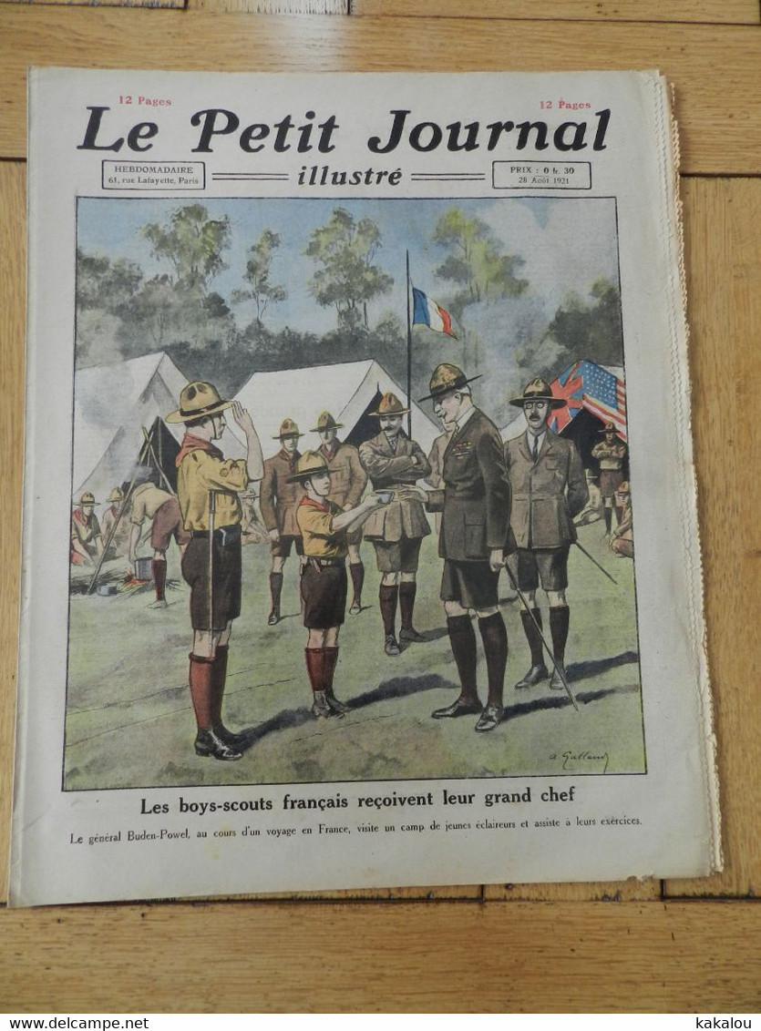 Le Petit Journal Illustré 1921 Les Boys Scouts Francais / Le Cidre Sauveur - 1900-1949