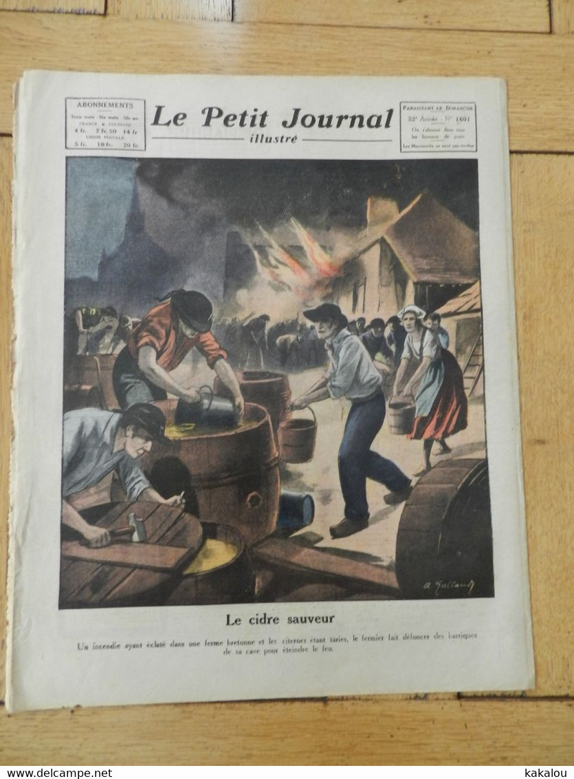 Le Petit Journal Illustré 1921 Les Boys Scouts Francais / Le Cidre Sauveur - 1900-1949