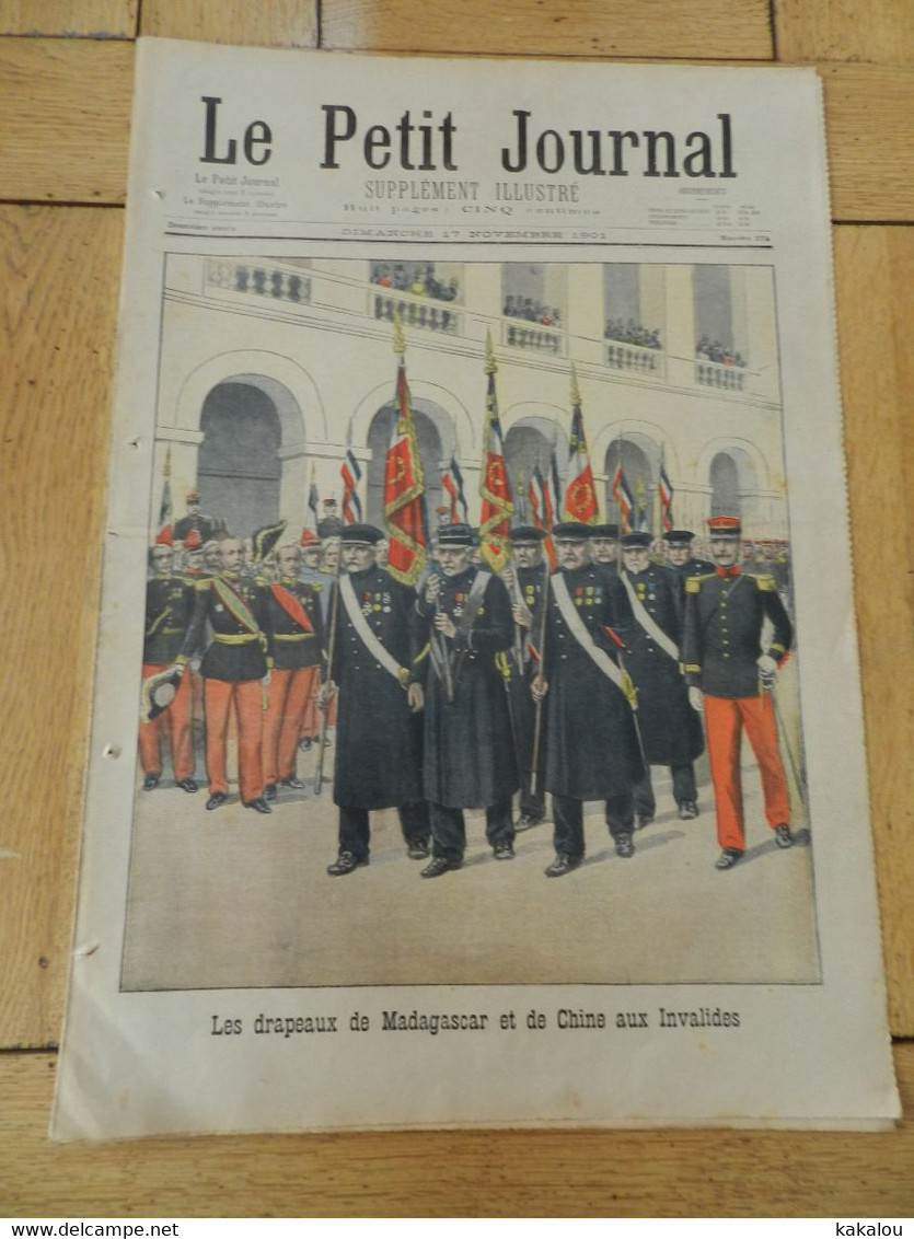Le Petit Journal 1901 Drapeaux Madagascar Chine / Singulière évasion - 1900-1949