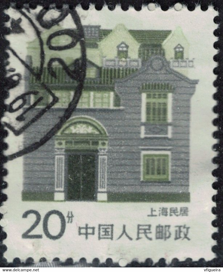 Chine 1986 Oblitéré Used Architecture Maisons Traditionnelles Shanghai Y&T CN 2780 SU - Used Stamps