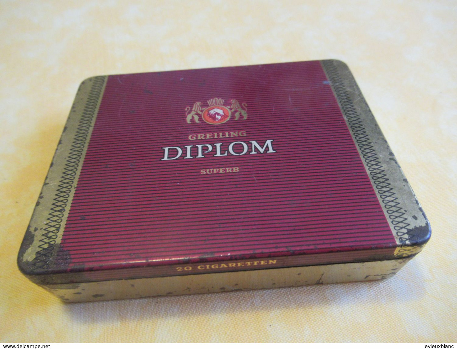 Boite Métallique/ Cigarettes / DIPLOM/Superb/ Greilings/Cigarettenfabrik/Dresde ( Allemagne) /Vers 1950         BFPP226 - Dosen