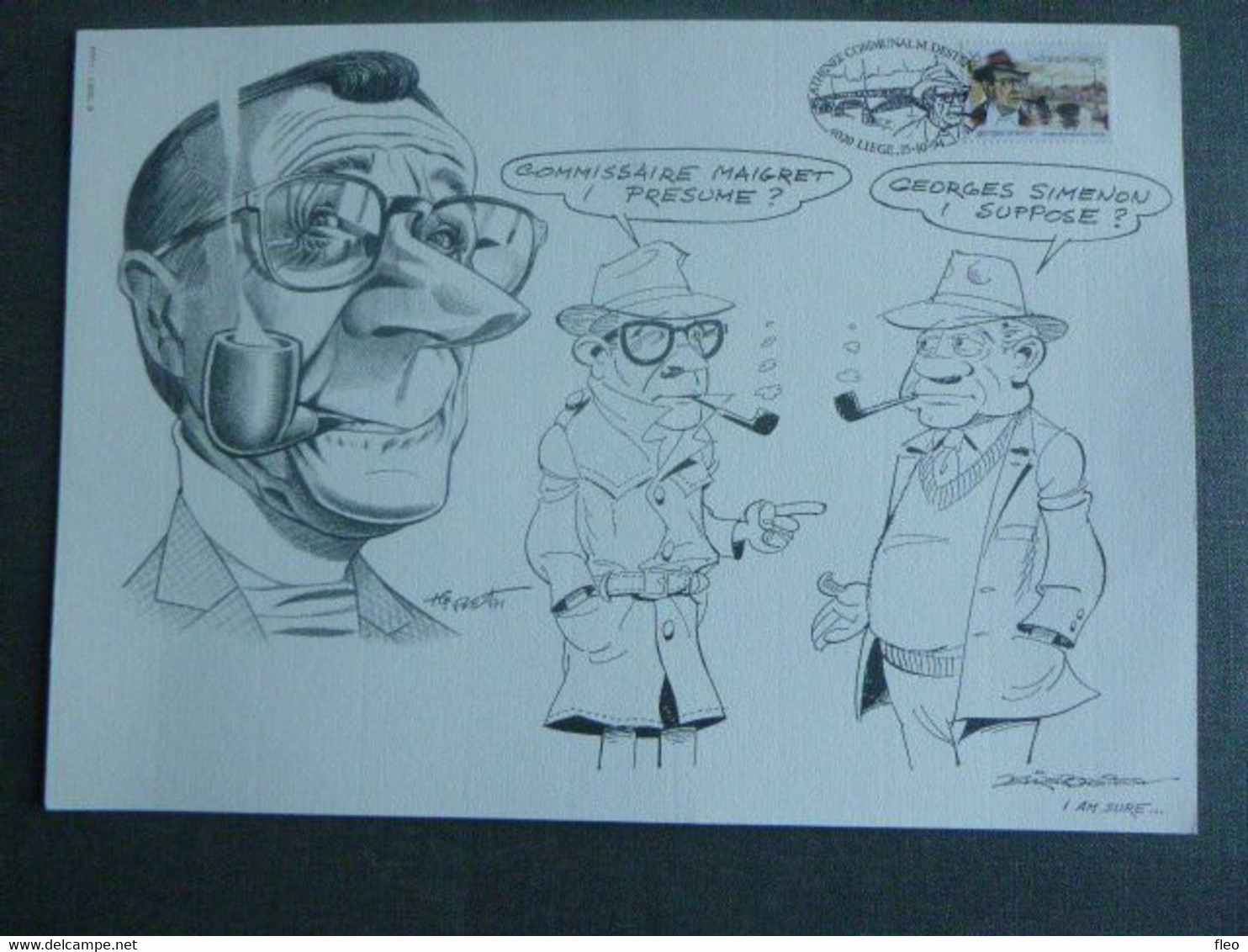 BELG.1994 2579 A4 Card : " Georges Simenon (Maigret)  " - 1991-2000