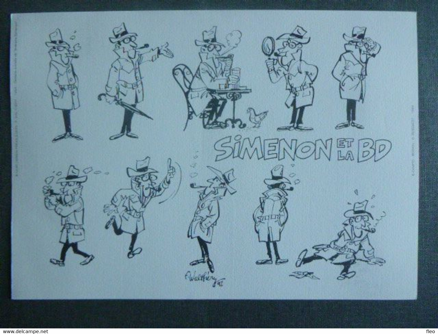 BELG.1994 2579 A4 Card : " Georges Simenon (Maigret)  " - 1991-2000