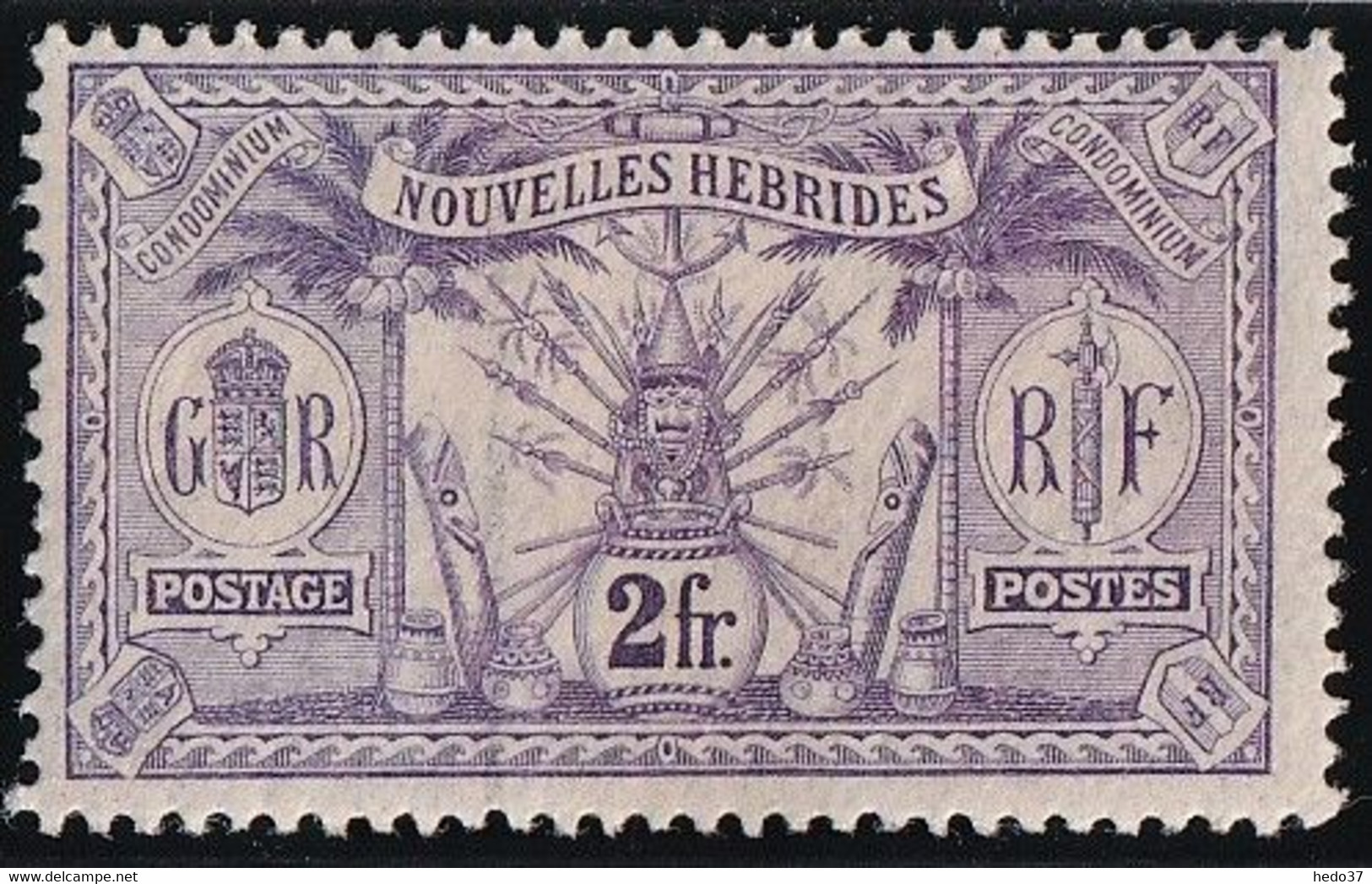 Nouvelles Hébrides N°47 - Neuf * Avec Charnière - TB - Neufs