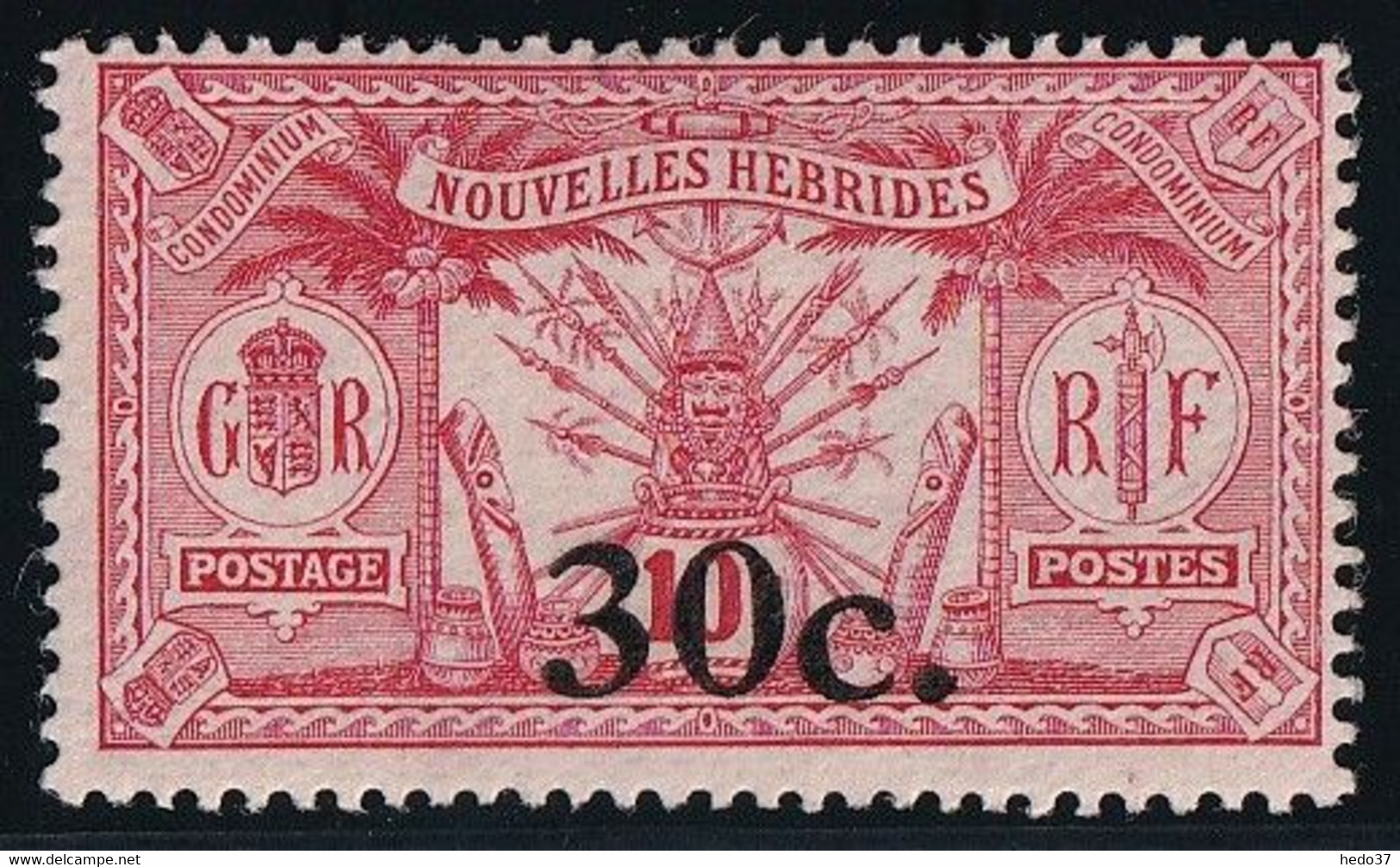 Nouvelles Hébrides N°74 - Neuf * Avec Charnière - TB - Neufs