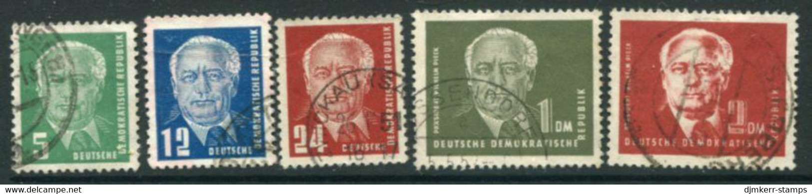 DDR / E. GERMANY 1952 Pieck Definitive II Used..  Michel  322-26 - Used Stamps