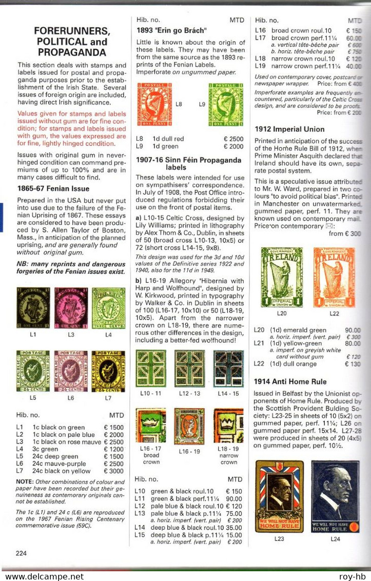 2020 HIBERNIAN Handbook And Catalog Of The Postage Stamps Of Ireland, Awarded GOLD At Stampa! - Otros & Sin Clasificación