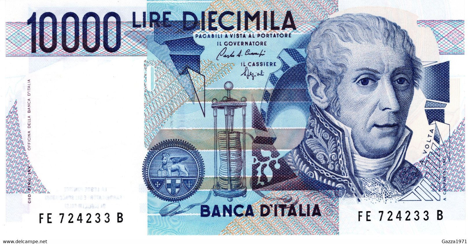 Italia Banconota Da Lire 10.000 Alessandro Volta - 10.000 Lire