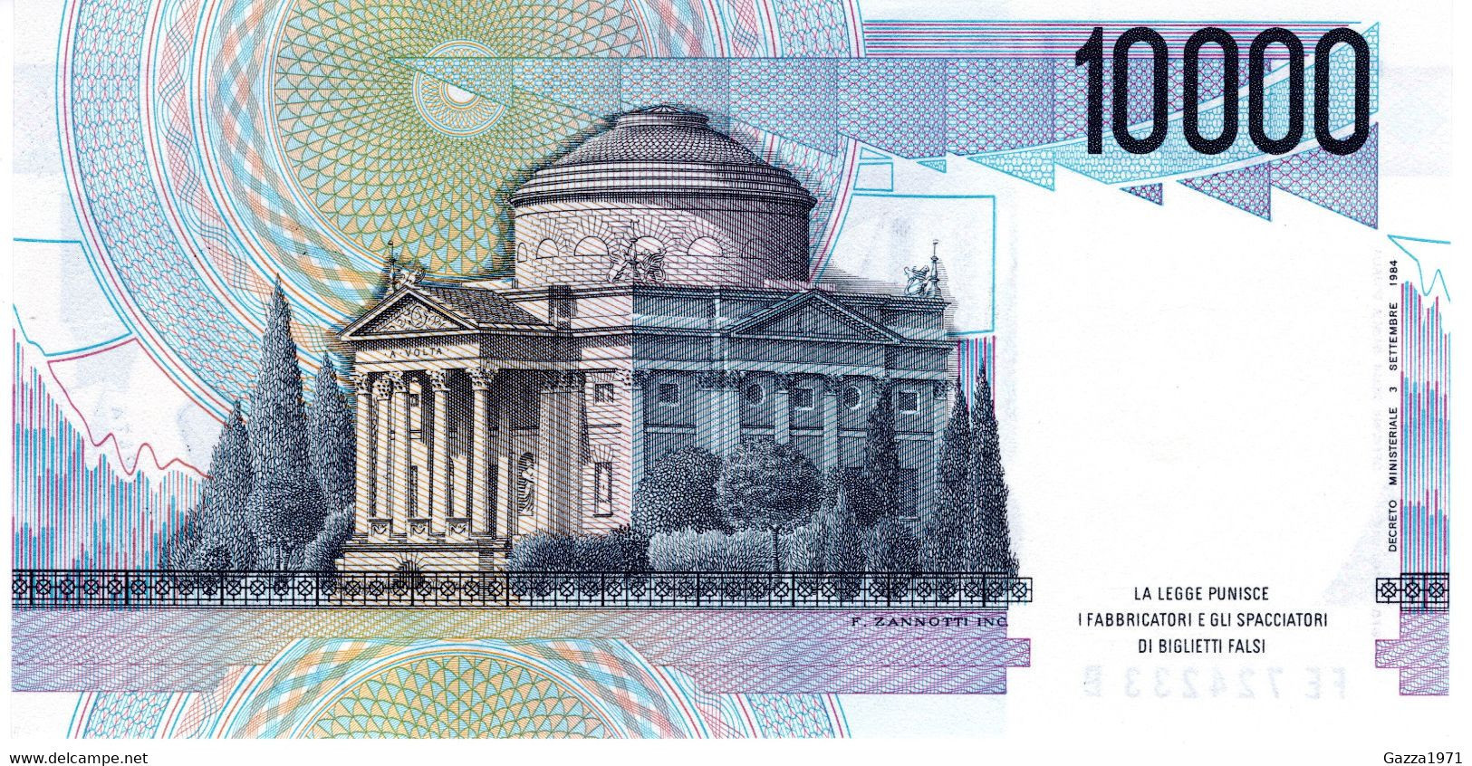Italia Banconota Da Lire 10.000 Alessandro Volta - 10.000 Lire