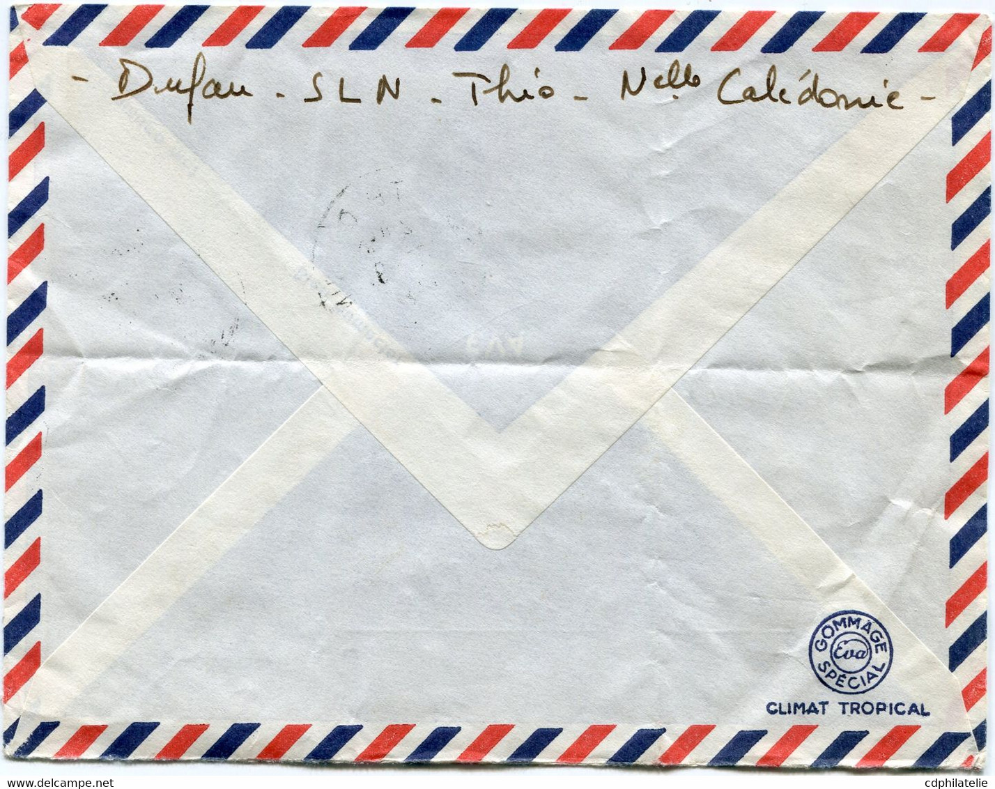 NOUVELLE-CALEDONIE LETTRE PAR AVION DEPART THIO 25-9-1967 POUR LA FRANCE - Storia Postale