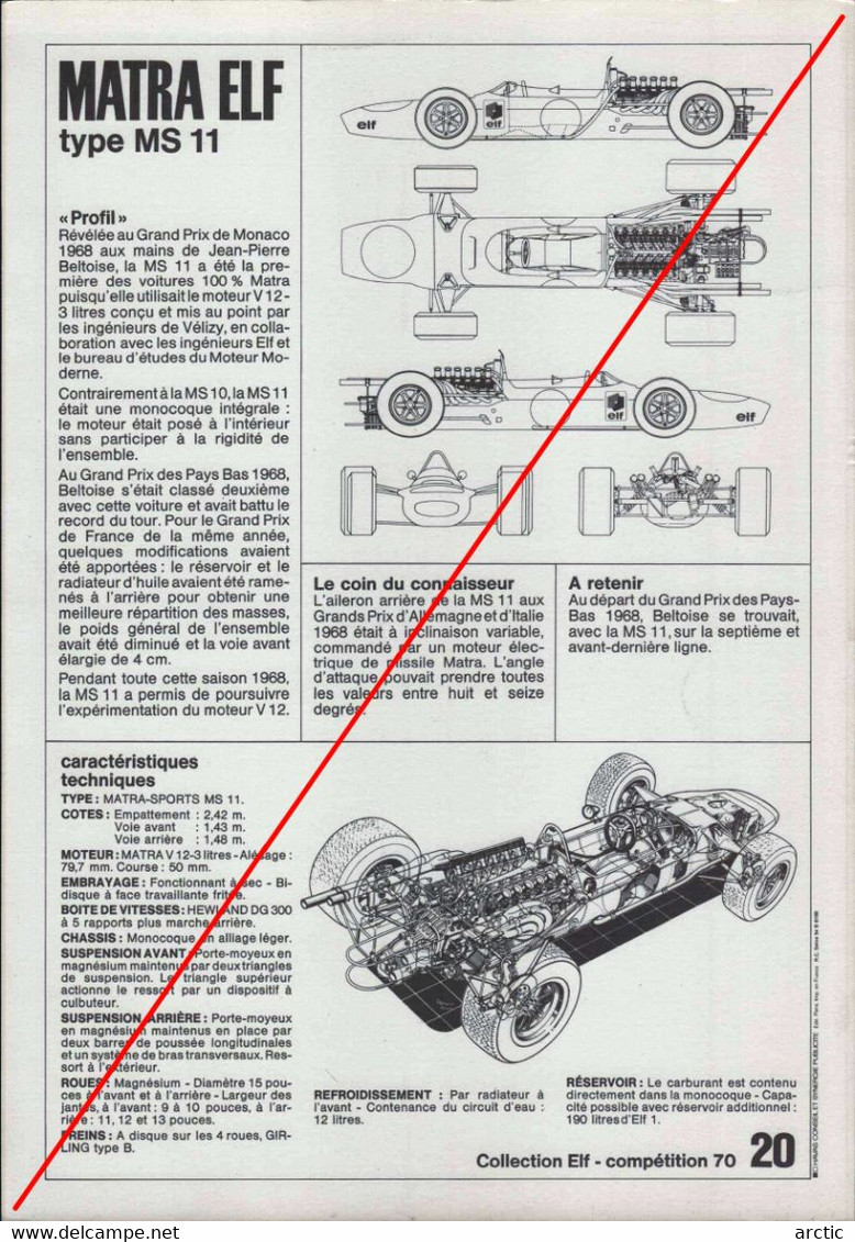 26 / 32 Planches Collection ELF Compétition 1970 - Pescarolo, Beltoise, Stewart, Cevert, ... - TBE -