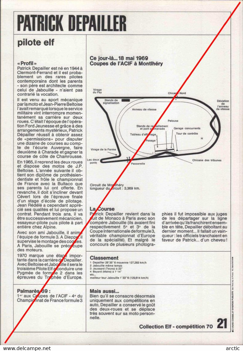 26 / 32 Planches Collection ELF Compétition 1970 - Pescarolo, Beltoise, Stewart, Cevert, ... - TBE -