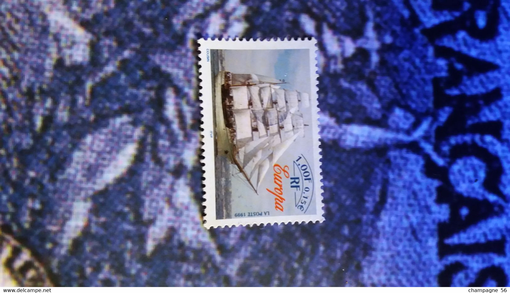 1999  N° 3277 OBLITERE EN HAUT DU MAT ARRIERE POINT BLANC EUROPA - Used Stamps