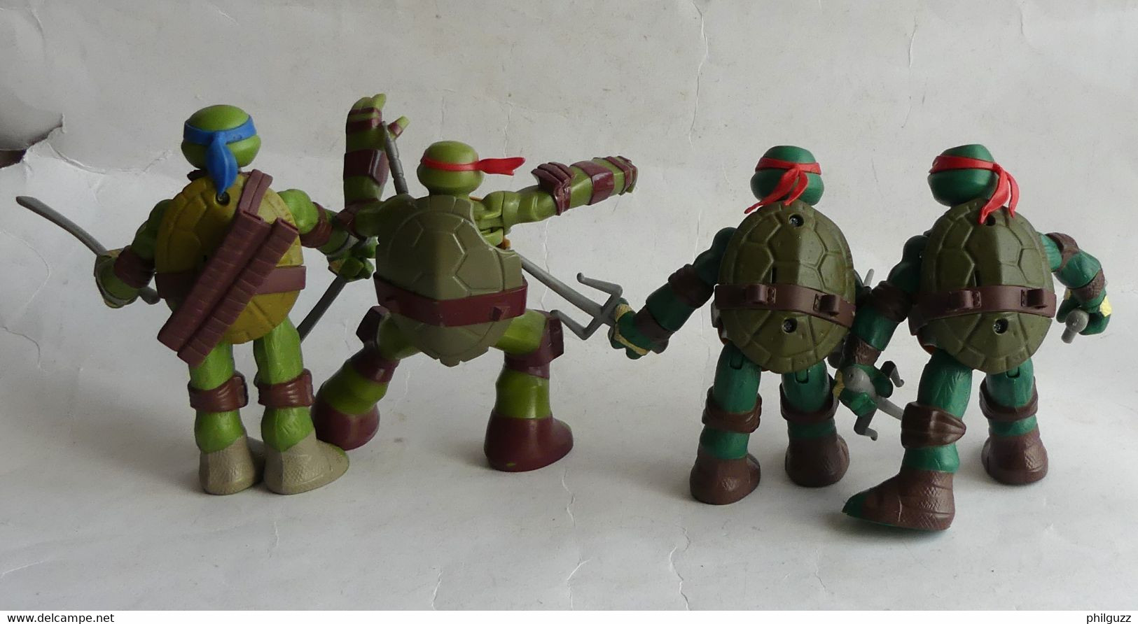 FIGURINE TORTUES NINJA - TEENAGE NINJA TURTLES MUTANT -  LOT 4 FIGURINES VIACOM 1 2019 3 PLAYMATES 2014 - Le Tartarughe Ninja