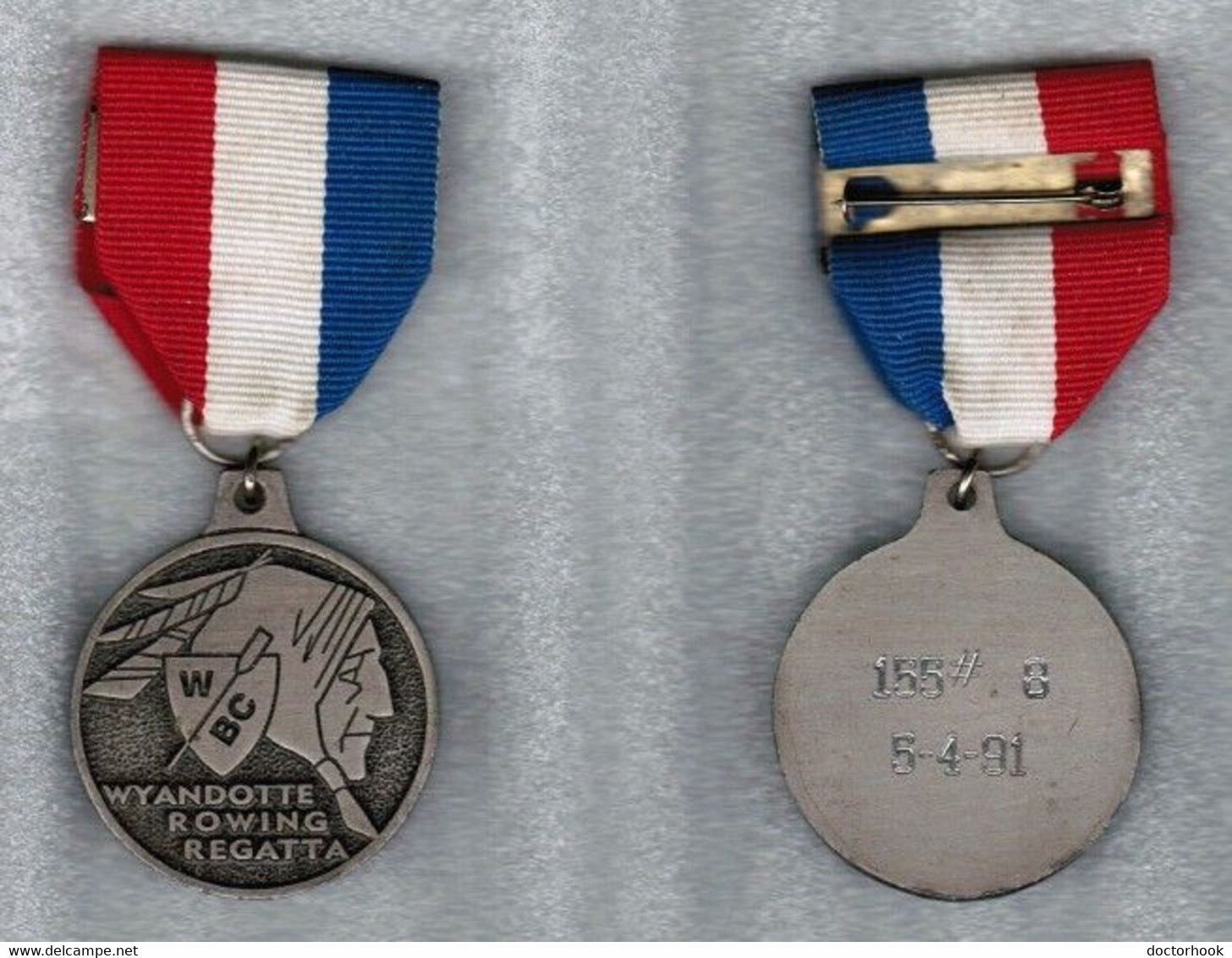 CANADA   WYANDOTTE B.C. 1991 ROWING REGATTA SILVER MEDAL (5/4/91) (T-131) - Remo