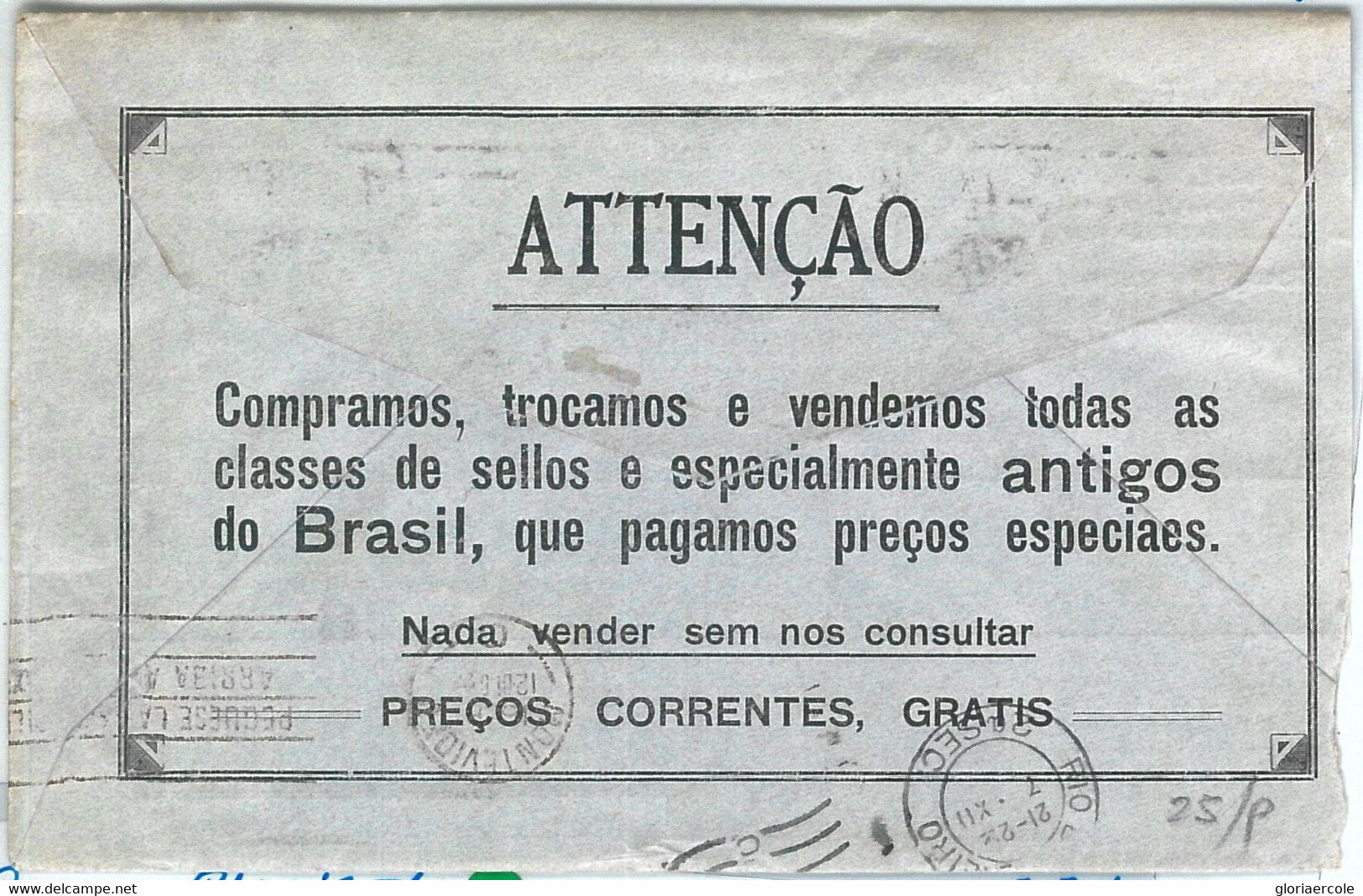 69193 - BRAZIL - POSTAL HISTORY -  COVER To URUGUAY 1923 - Autres & Non Classés