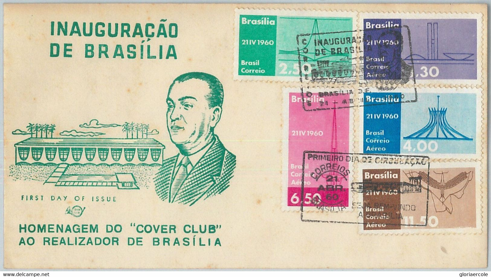 69192 - BRAZIL - POSTAL HISTORY - RHM C449 + A93/96 On (FDC ?) COVER 1960 - Autres & Non Classés