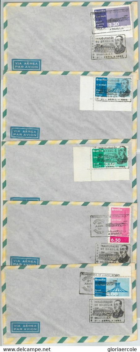 69191 - BRAZIL - POSTAL HISTORY - RHM C449 + A93/96 On 5 (FDC ?) COVERS 1960 - Sonstige & Ohne Zuordnung