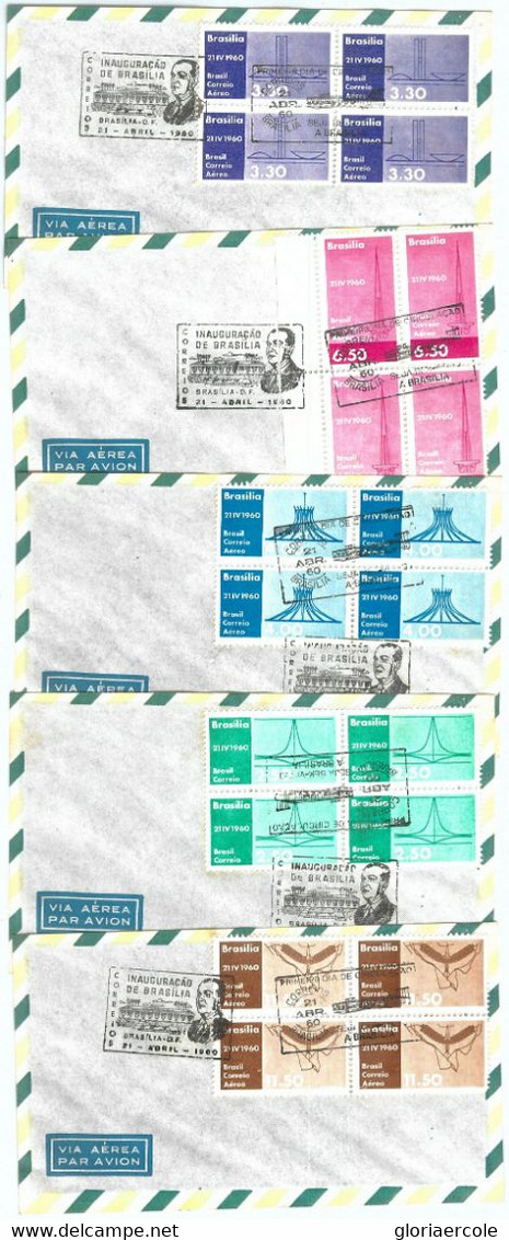 69190 - BRAZIL - POSTAL HISTORY - RHM C449 + A93/96 Block Of 4 On FDC COVER 1960 - Other & Unclassified