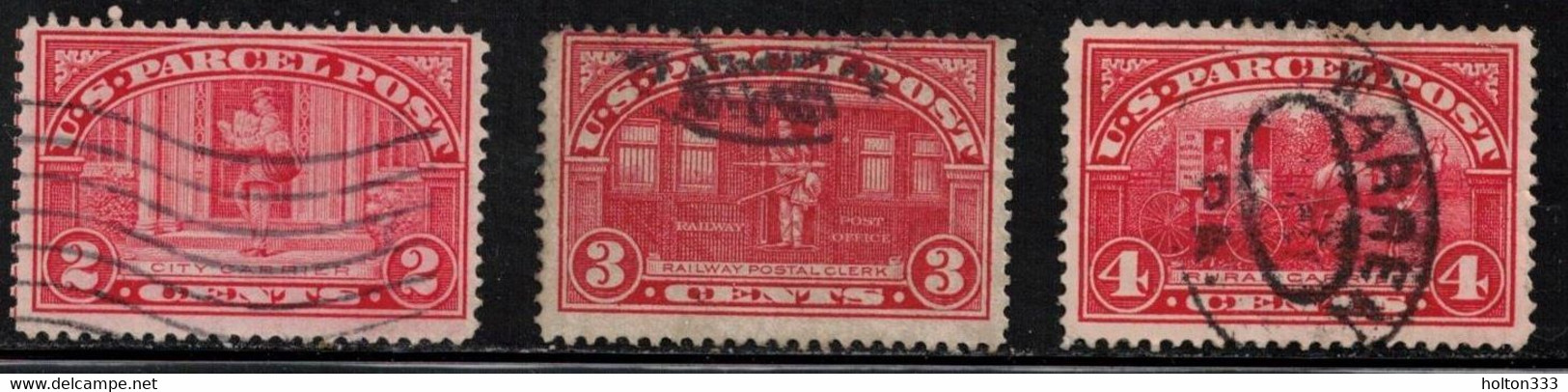 UNITED STATES Scott # Q2-4 Used - Parcel Post Issues - Parcel Post & Special Handling