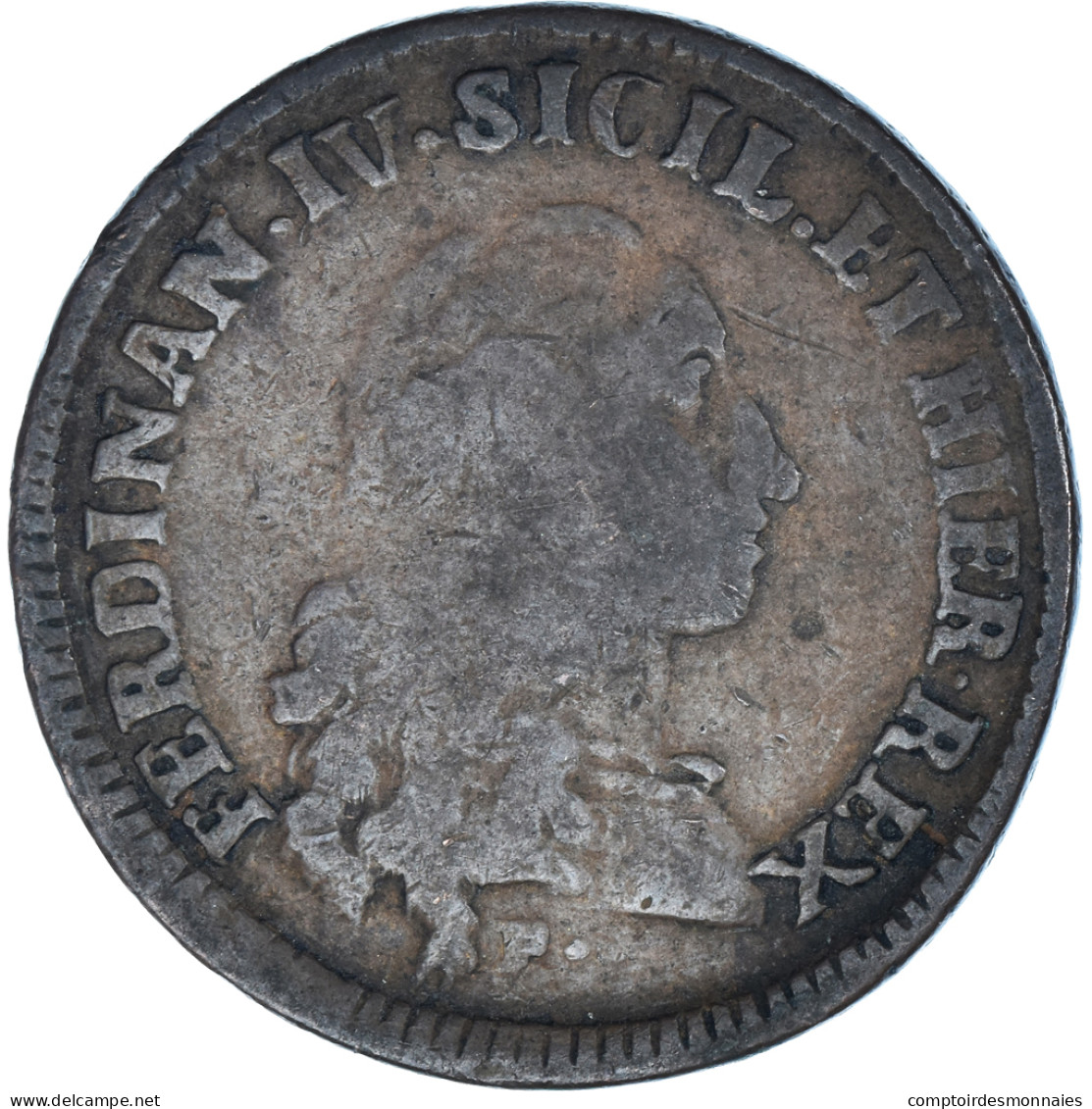 Monnaie, États Italiens, NAPLES, Ferdinando IV, 3 Tornesi, 1791, Naples, TB - Naples & Sicile