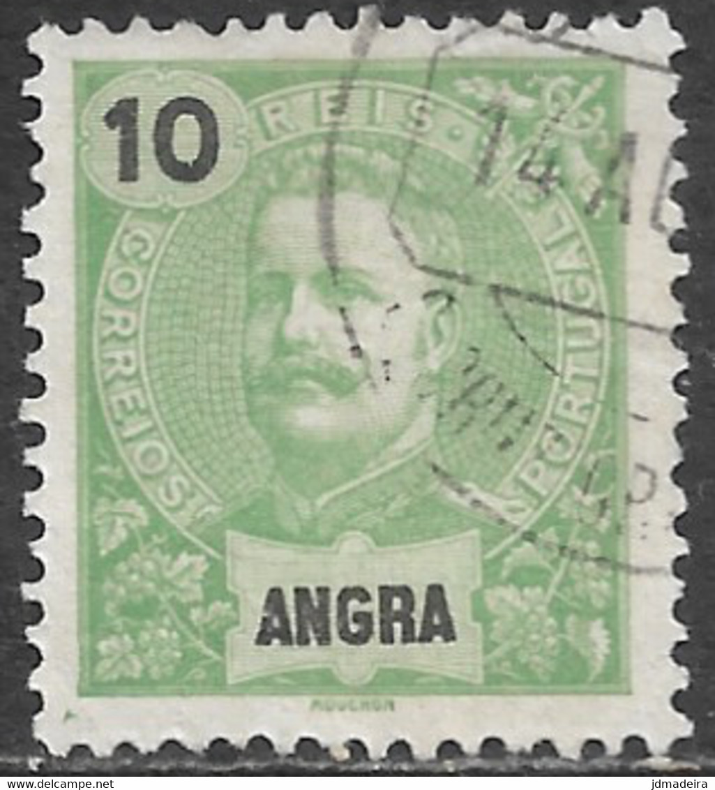 Angra – 1897 King Carlos 10 Réis Used Stamp - Angra