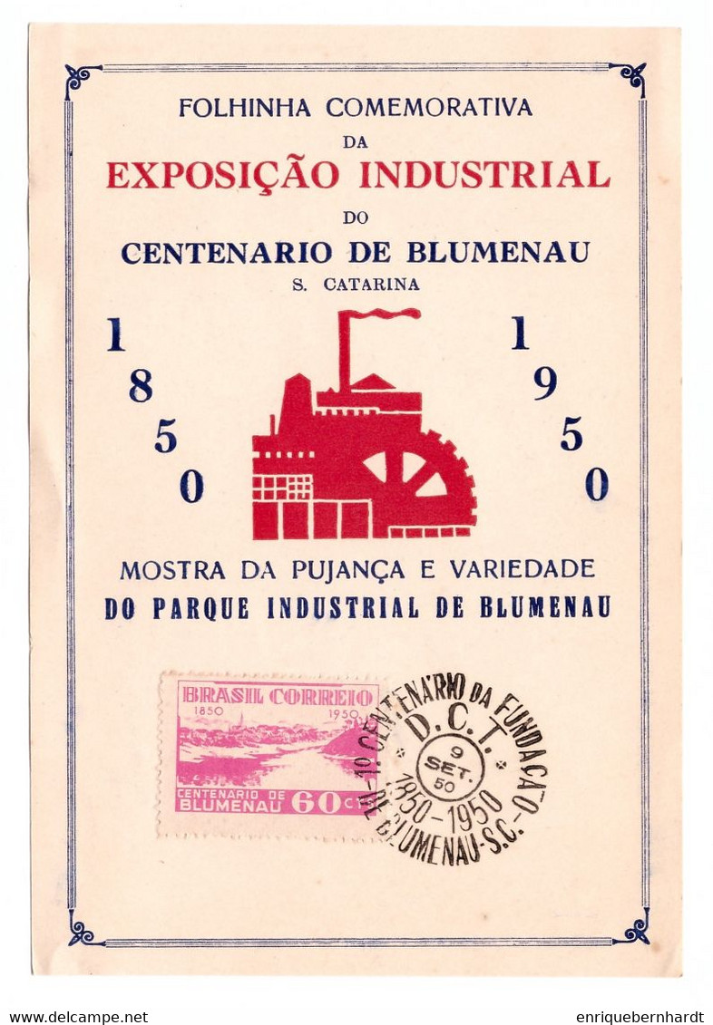 BRASIL. Centenario De Blumenau (1950). Exposición Industrial. - Cuadernillos